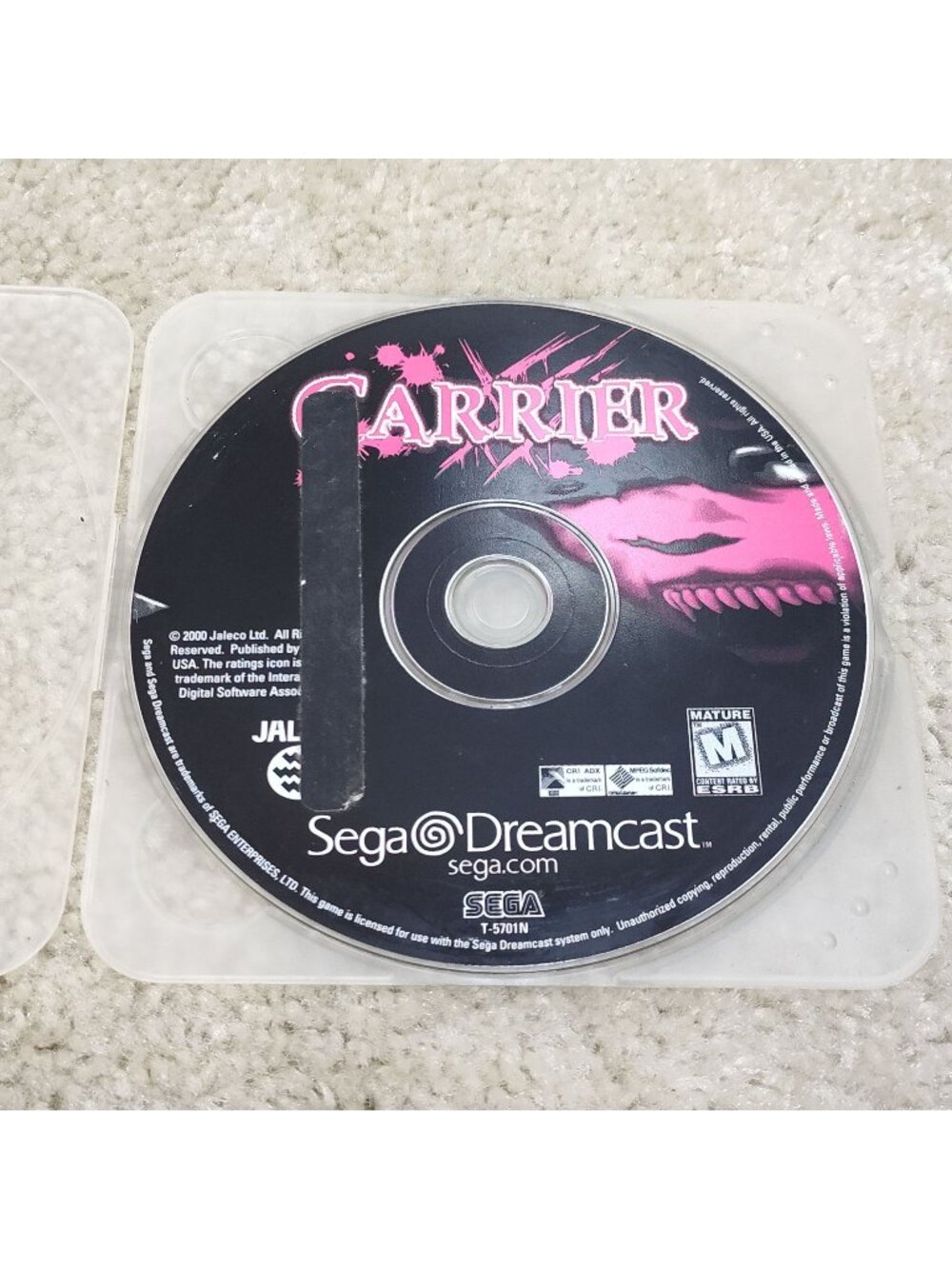 Sega Dreamcast Carrier Jaleco Survival Horror Game T-5701N Standard Tested Works